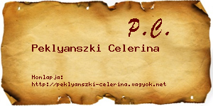 Peklyanszki Celerina névjegykártya
